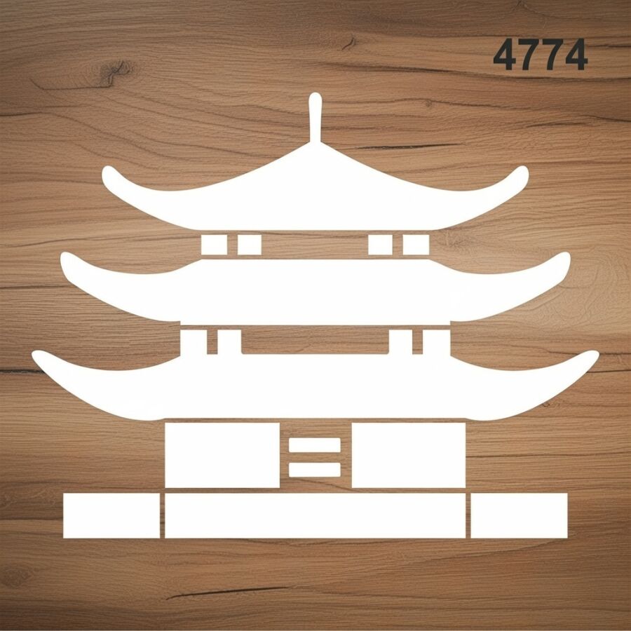 Tapınak - Stencil Boyama Şablonu - 2