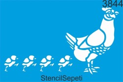 Tavuk Ve Civcivler - StencilSepeti