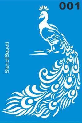 TavusKuşu - Stencil Boyama Şablonu - 1