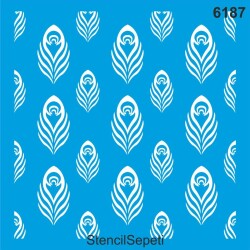 Tavuskuşu Tüyü - StencilSepeti