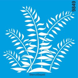 Tropikal -Yapraklar - Stencil Desen Şablonu - StencilSepeti