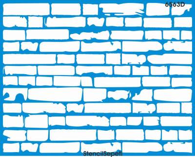Tuğla-Derz Duvar Deseni - Stencil Şablon - 1