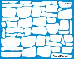 Tuğla-Derz Duvar Deseni - Stencil Şablon - StencilSepeti