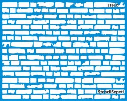 Tuğla-Derz Duvar Deseni - Stencil Şablon - StencilSepeti