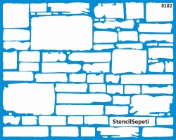 Tuğla-Derz Duvar Deseni - Stencil Şablon - StencilSepeti