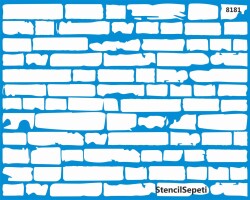 Tuğla-Derz Duvar Deseni - Stencil Şablon - StencilSepeti