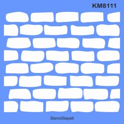Tuğla Deseni - Stencil Boyama Şablonu - StencilSepeti