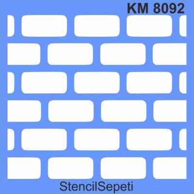 Tuğla Deseni - Stencil Boyama Şablonu - 1