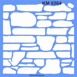 Tuğla Deseni - Stencil Boyama Şablonu - StencilSepeti