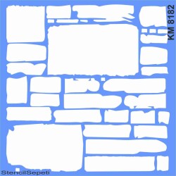 Tuğla Deseni - Stencil Boyama Şablonu - StencilSepeti