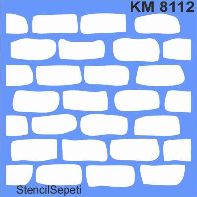 Tuğla Deseni - Stencil Boyama Şablonu - 1