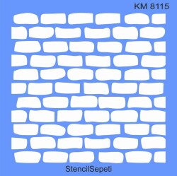 Tuğla Deseni - Stencil Boyama Şablonu - StencilSepeti