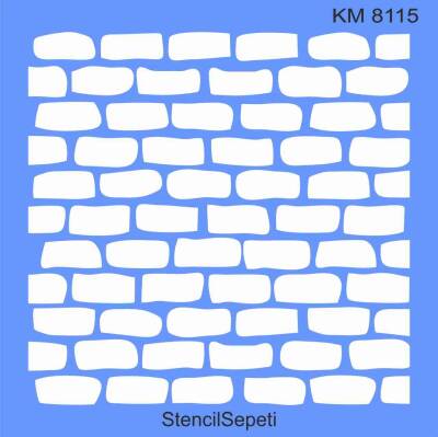 Tuğla Deseni - Stencil Boyama Şablonu - 1