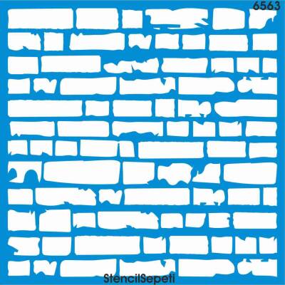 Tuğla Deseni - Stencil Şablon - 1