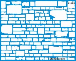 Tuğla Deseni - Stencil Şablon - StencilSepeti