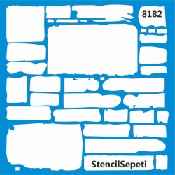 Tuğla Deseni - Stencil Şablon - StencilSepeti