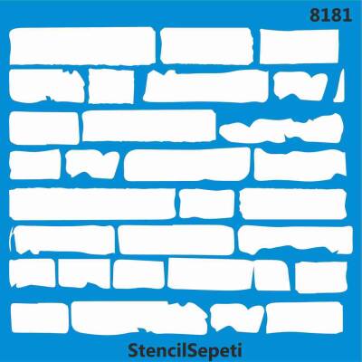 Tuğla Deseni - Stencil Şablon - 1