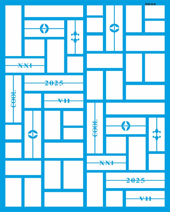 Tuğla Duvar Deseni - Stencil Boyama Şablonu - 1