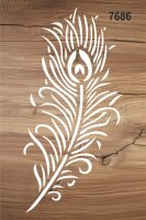 Tüy Deseni - Stencil Boyama Şablonu - 2