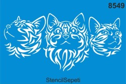 Üç Kediler - StencilSepeti