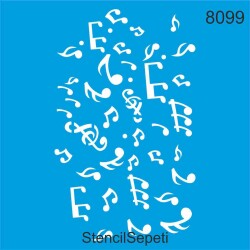 Uçuşan Notalar - StencilSepeti