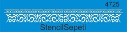 Uzun Kenar Deseni - Stencil Şablon - StencilSepeti