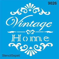 Vintage Deseni - Stencil Boyama Şablonu - StencilSepeti