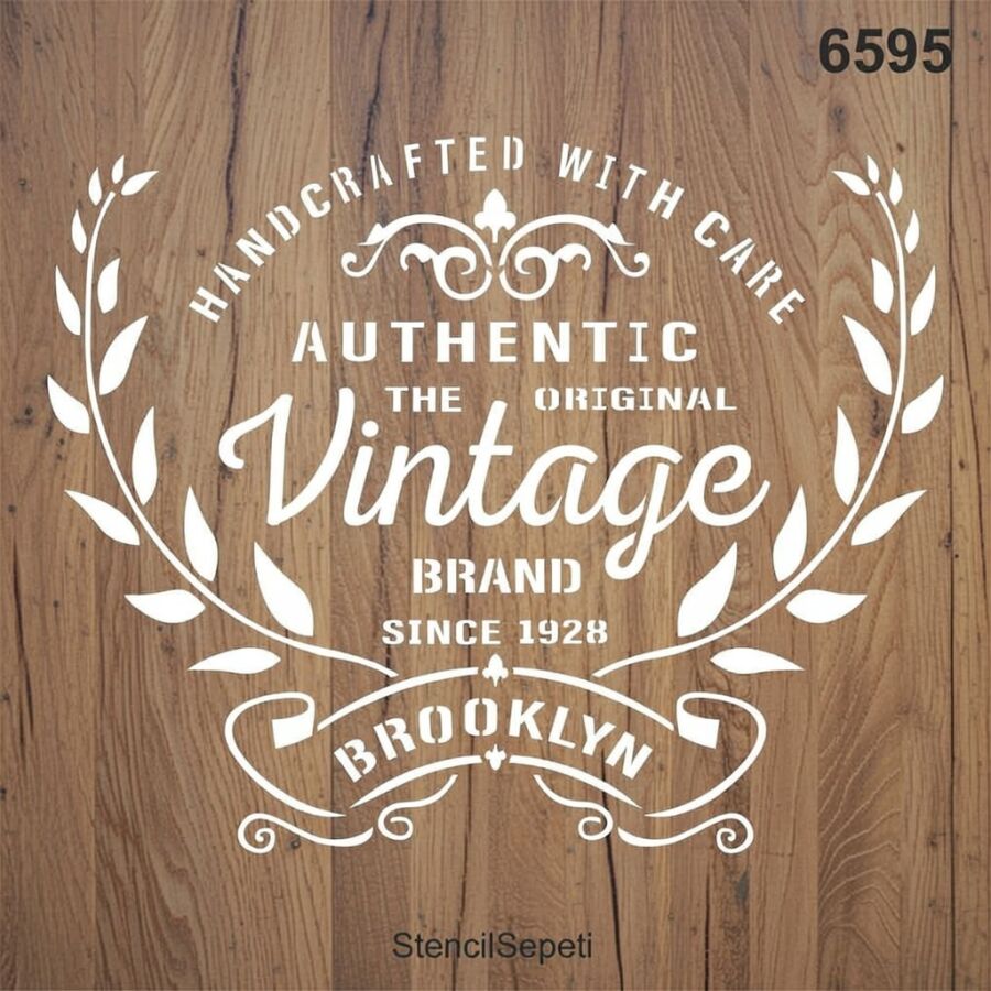 Vintage Deseni Stencil - Boyama Şablonu - 2
