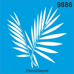 Yaprak - Deseni - Stencil Boyama Şablonu - StencilSepeti