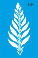 Yaprak Deseni Stencil Boyama Şablonu - 1