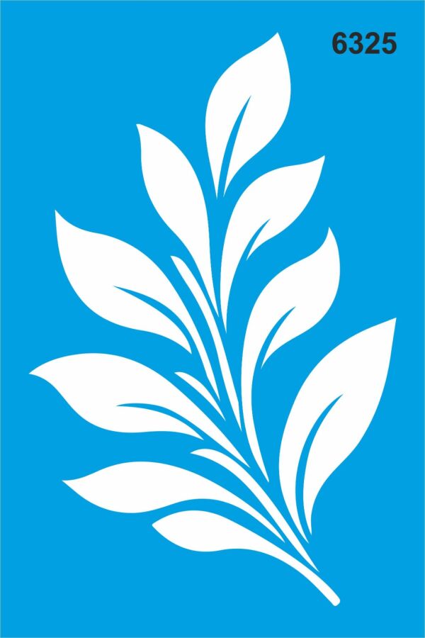 Yaprak Deseni Stencil Boyama Şablonu - 1