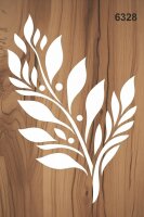 Yaprak Deseni Stencil Boyama Şablonu - 2