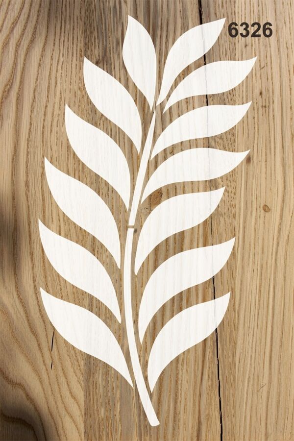 Yaprak Deseni Stencil Boyama Şablonu - 2