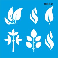 Yapraklar - Stencil Boyama Şablonu - 1