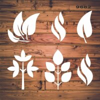 Yapraklar - Stencil Boyama Şablonu - 2