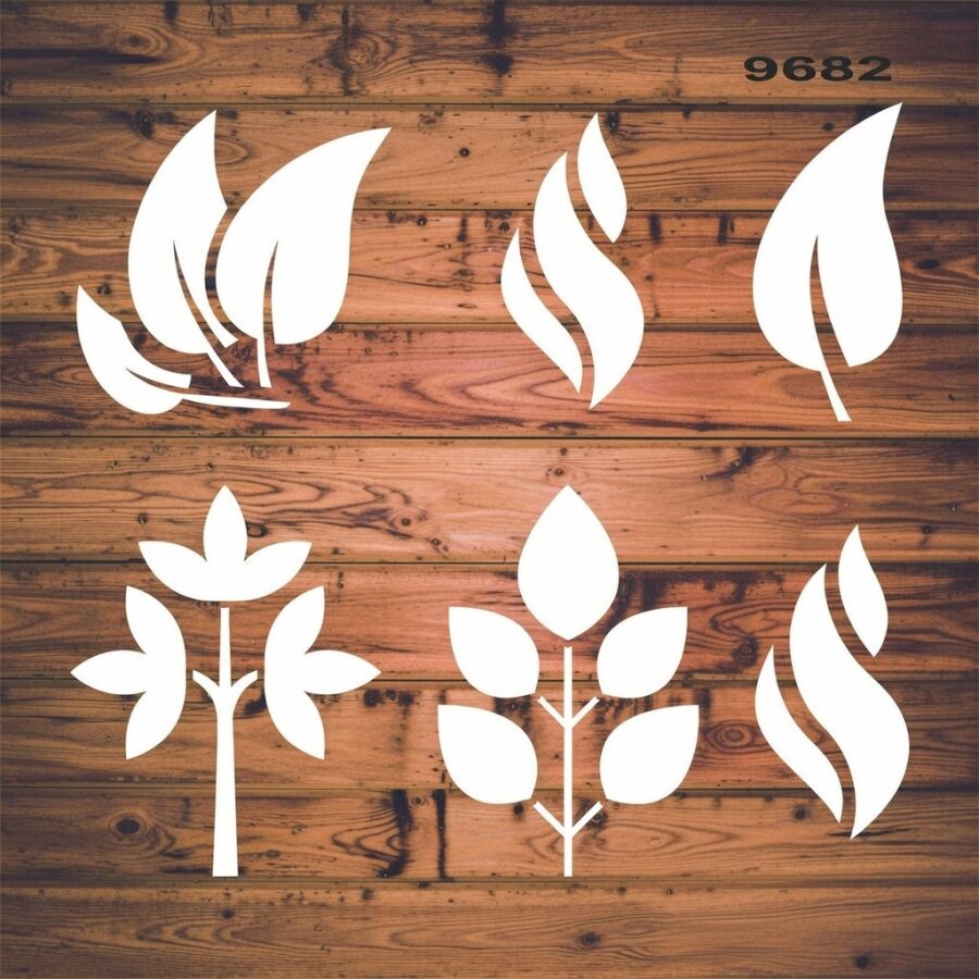 Yapraklar - Stencil Boyama Şablonu - 2