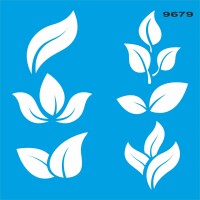 Yapraklar - Stencil Boyama Şablonu - 1