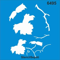 Yapraklı Desen - StencilSepeti