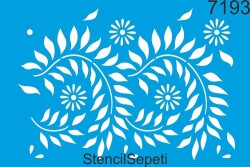 Yapraklı Desen - StencilSepeti