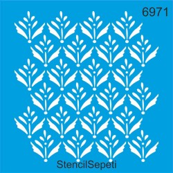Yapraklı Desen - StencilSepeti