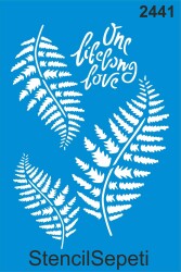 Yapraklı Desen - Stencil Boyama Şablonu - StencilSepeti