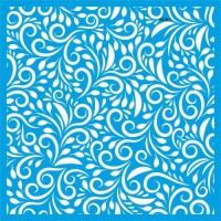 Yapraklı Desen - Stencil Boyama Şablonu - StencilSepeti