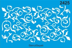 Yapraklı Desen - Stencil Şablon - StencilSepeti