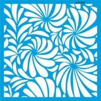 Yapraklı Duvar Deseni - Stencil Boyama Şablonu - 1