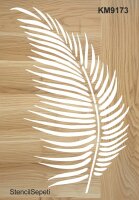 Yapraklı Duvar Deseni - Stencil Boyama Şablonu - 2