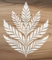 Yapraklı Duvar Deseni Stencil Boyama Şablonu - 2