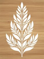 Yapraklı Duvar Deseni Stencil Boyama Şablonu - 2