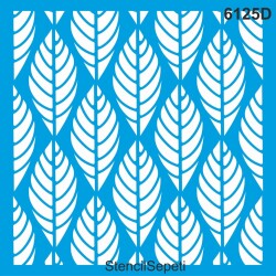 Yapraklı Duvar Deseni - Stencil Şablon - StencilSepeti