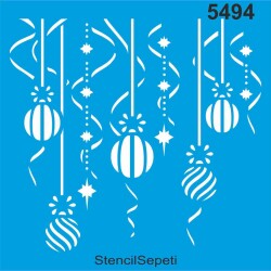 Yılbaşı Süsleri - Stencil Boyama Şablonu - StencilSepeti