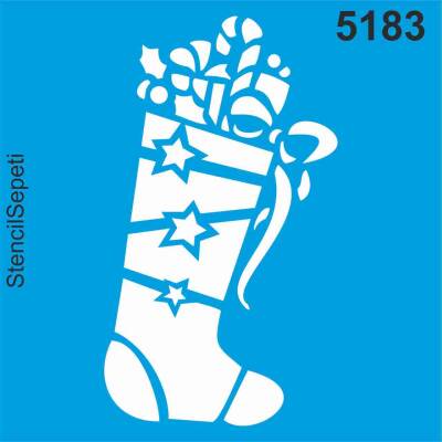 Yılbaşı Süsü - Stencil Boyama Şablonu - 1